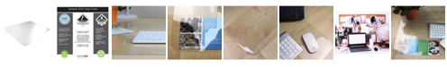 Floortex Desktex Crystal Clear PVC Desk Mats Rectangular Shaped